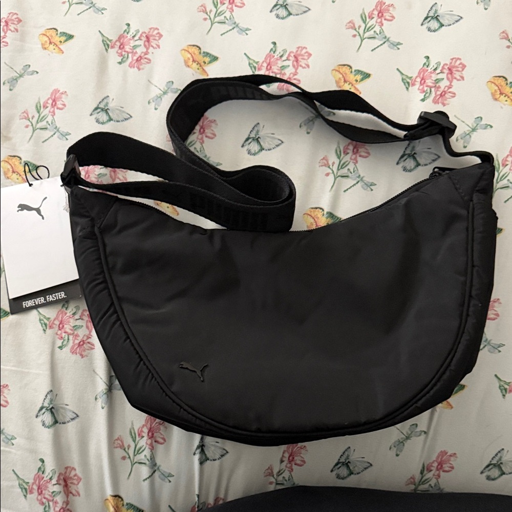 Puma Black Crescent Crossbody Sling Bag